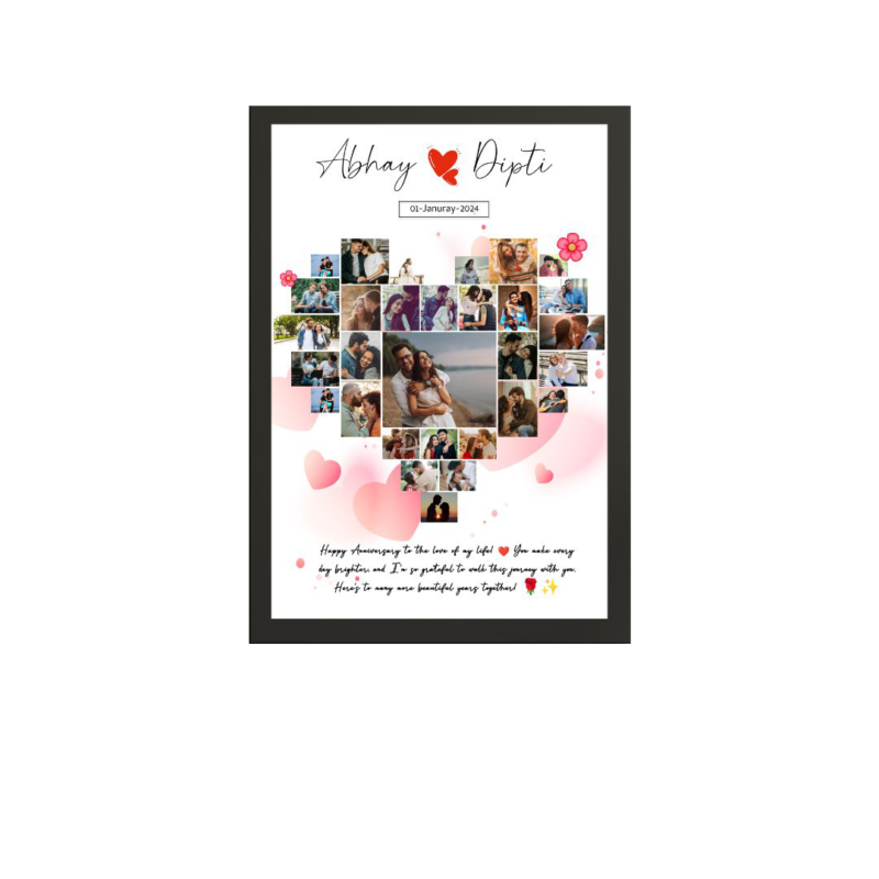 Personalized MyXposure photo calendar featuring custom images and a heartfelt message displayed on each month.
