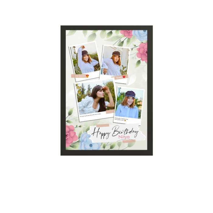 Customized collage frame gift by MyXposure displaying multiple photos in a stylish design.